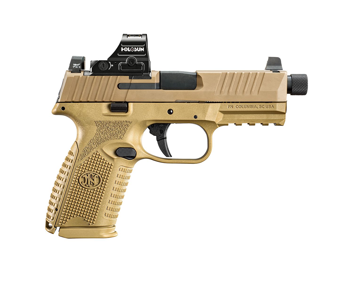 FN Herstal 509MT Optic Ready Pistol 66101939, 9mm Luger, 4.50in, FDE Interchangeable Backstrap, Flat Dark Earth Finish, 10 Rds