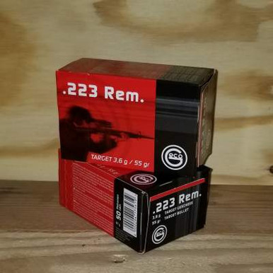 GECO 223 Rem Ammunition GE256140050 55 Grain Full Metal Jacket 50 Rounds