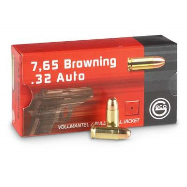 Geco 32 Auto Ammunition 73 Grain Full Metal Jacket 1000 rounds