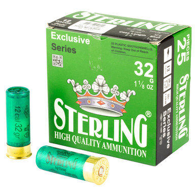 Sterling Exclusive Series 12 Gauge 2.75" #4 1 1/8 oz Shot Shell - 25 Round Box