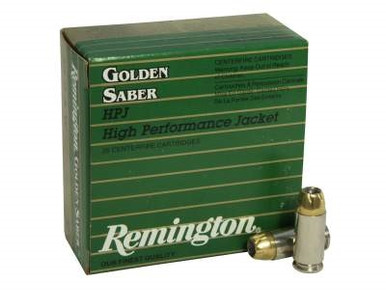 Remington 40 S&W Ammunition Golden Saber GS40SWA 165 Grain Brass Jacketed Hollow Point 25 rounds