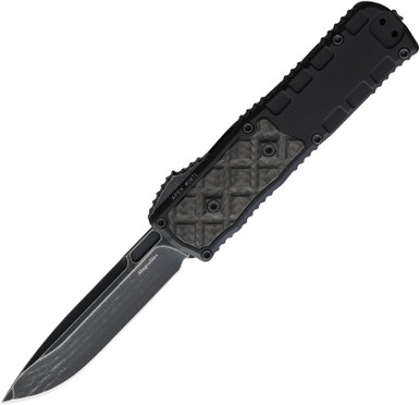Guardian Tactical APEX EDC OTF Knife 3.44" Dark Stonewash MagnaMax Blade Black Handle CF Inlay - 152611
