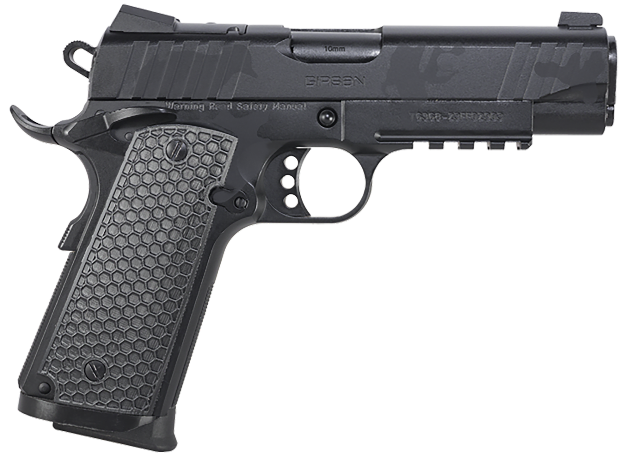 EAA MC1911 C Influencer Optic Ready Pistol 391155, 10mm Auto, 4.40in, Black Polymer Grips, Black Camo Finish, 9 Rds