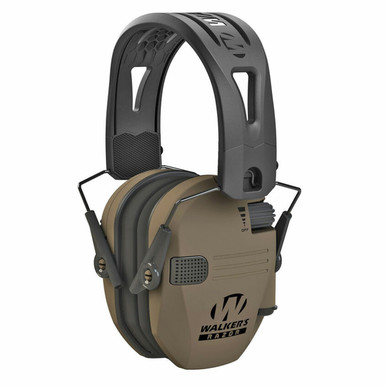 Walker's Razor Slim Electronic Muffs GWPRSEMRHFDE Active Sound Compression Collapsible Flat Dark Earth