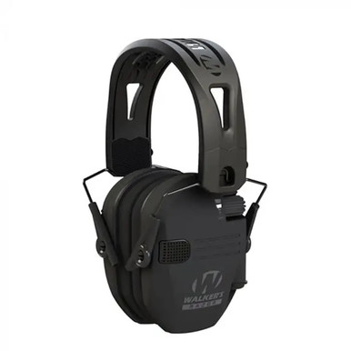 Walker's Razor Slim Electronic Muffs GWP-RSEMRH Active Sound Compression Collapsible Black