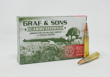 Grafs & Sons Hornady 7.65 Argentine Ammunition H80489 150 Grain Soft Point 20 Rounds
