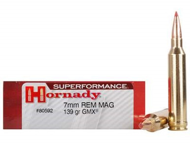 Hornady 7mm Rem Mag Ammunition Superformance H80592 139 Grain GMX 20 rounds