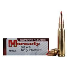 Hornady 308 Win Ammunition H80998 Superperformance 165 Grain Interbond 20 rounds
