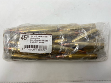 Hornady 257 Roberts Superformance Ammunition H81353BAG43 117 Grain SST Bag 43 Rounds