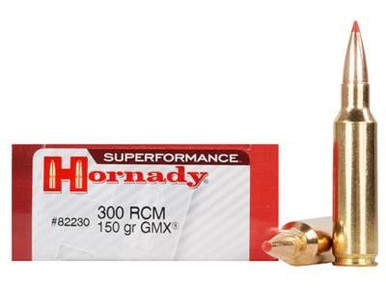 Hornady 300 RCM Ammunition Superformance H82230 150 Grain GMX 20 rounds