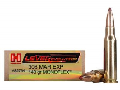 Hornady 308 Marlin Express Ammunition Lever Evolution H82734 140 Grain MonoFlex 20 rounds