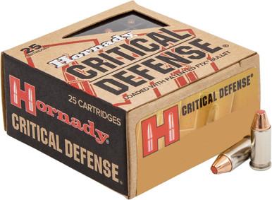 Hornady 25 ACP Ammunition Critical Defense FTX 90014 35 Grain Flex Tip Expanding 25 rounds