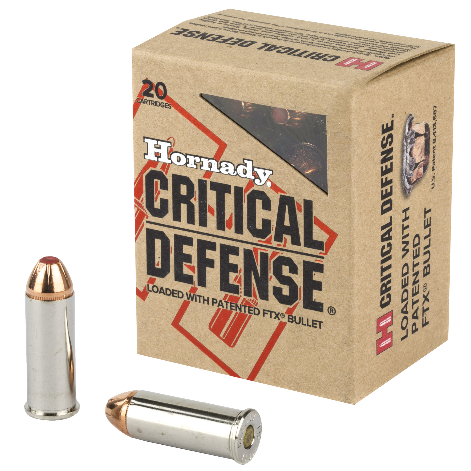 Hornady Critical Defense 44 Special Ammo 165 grain FTX Box of 20 Rounds 90700