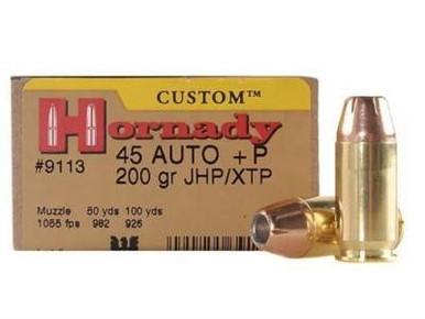 Hornady 45 Auto +P Custom H9113 200 gr XTP JHP 20 rounds