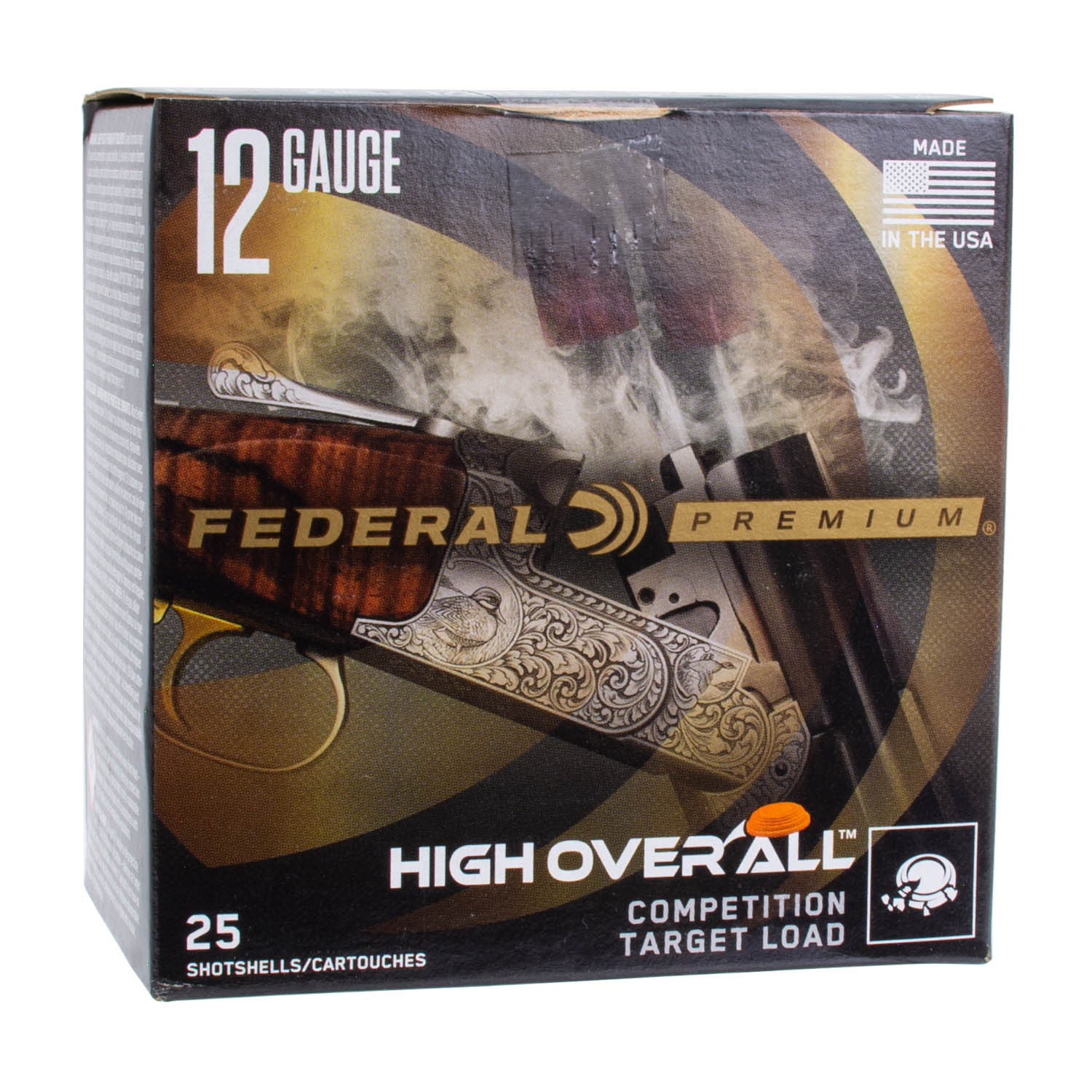 Federal High Over All Competition Target 12ga. 2-3/4'" 1-1/8oz. 3 Dram #7.5 Shot Ammuntion, 25 Rnd