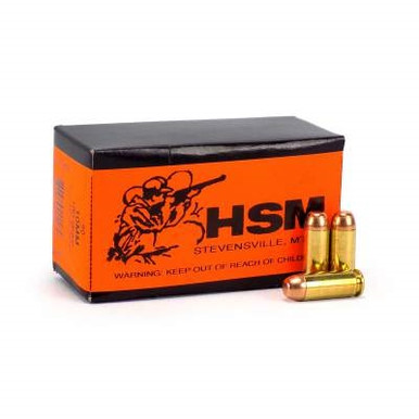 HSM 10mm Auto Ammunition 180 Grain Full Metal Jacket 50 rounds