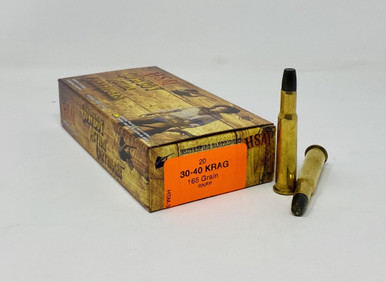 HSM 30-40 Krag Ammunition HSM-30-40KRAG-8N 165 Grain Round Nose Flat Point 20 Rounds