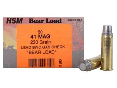 HSM 41 Rem Mag Bear Load 230 gr Semi-Wadcutter Gas Check 50 rounds