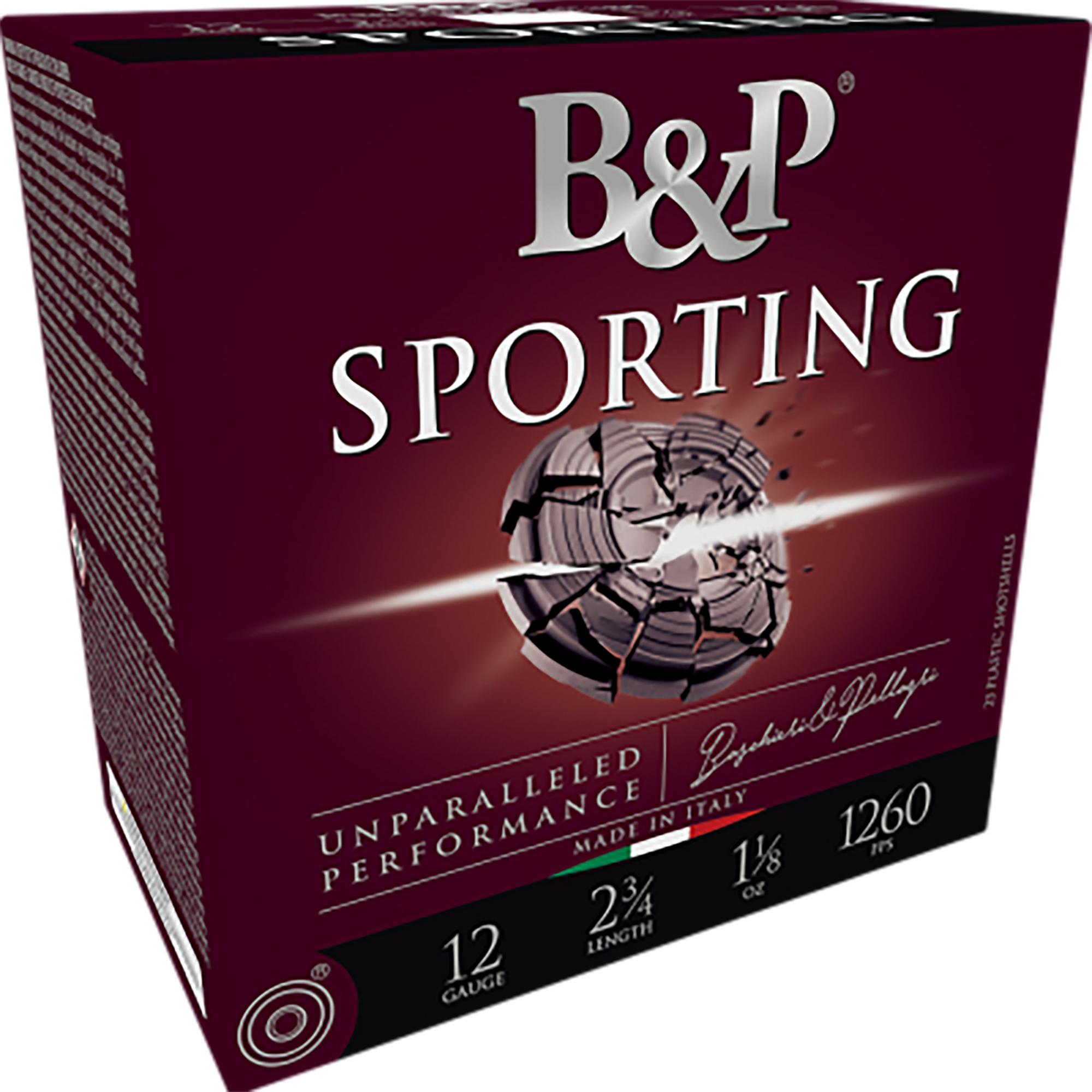 Baschieri & Pellagri Sporting Clay Shotshells 12B1SCF8, 12 Gauge, 2-3/4", 1 oz, 1200 fps, #8 Lead Shot, 25 Rds/box