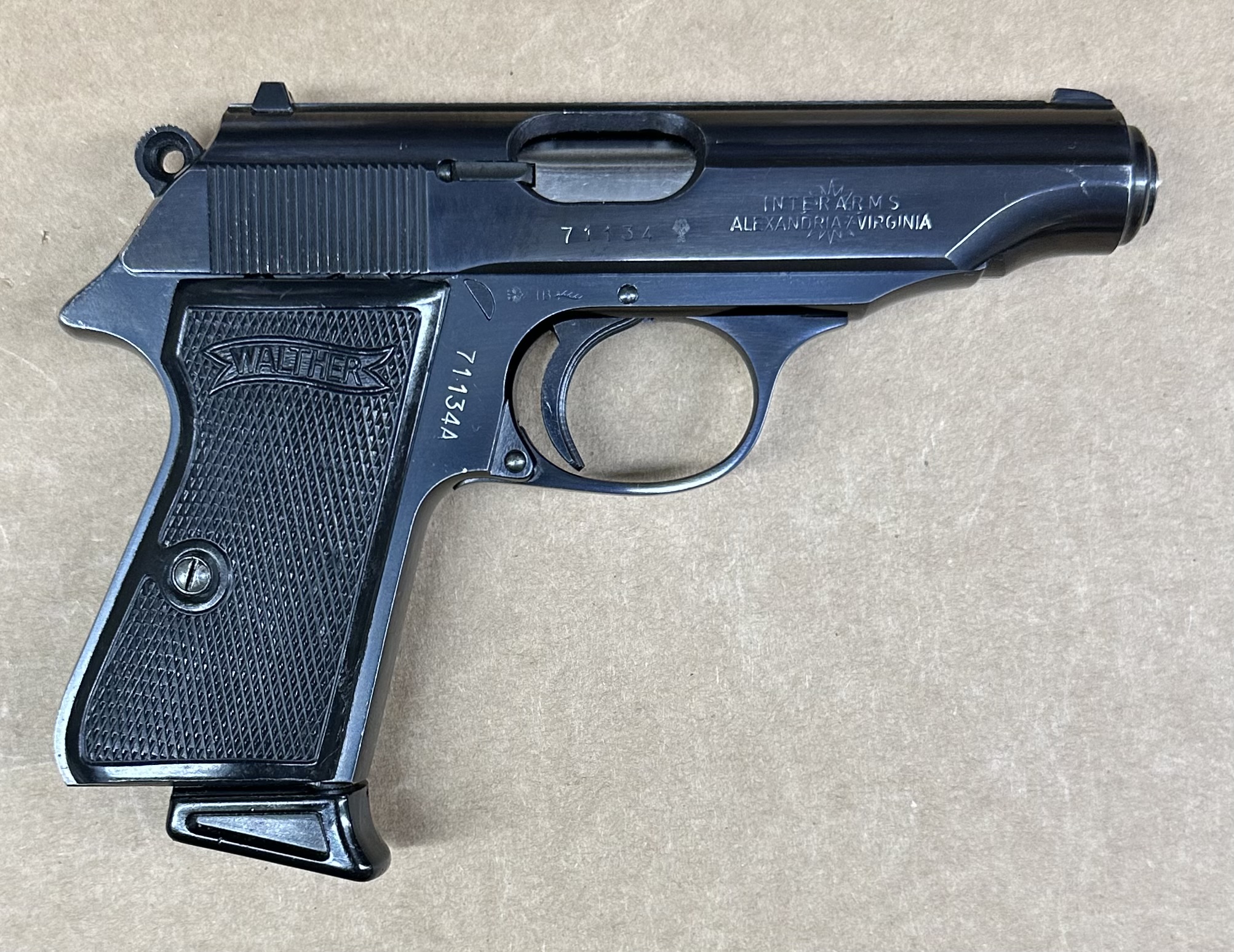Used Interarms West German Walther PP 9mm Kurz / 380 ACP 8- Magazines