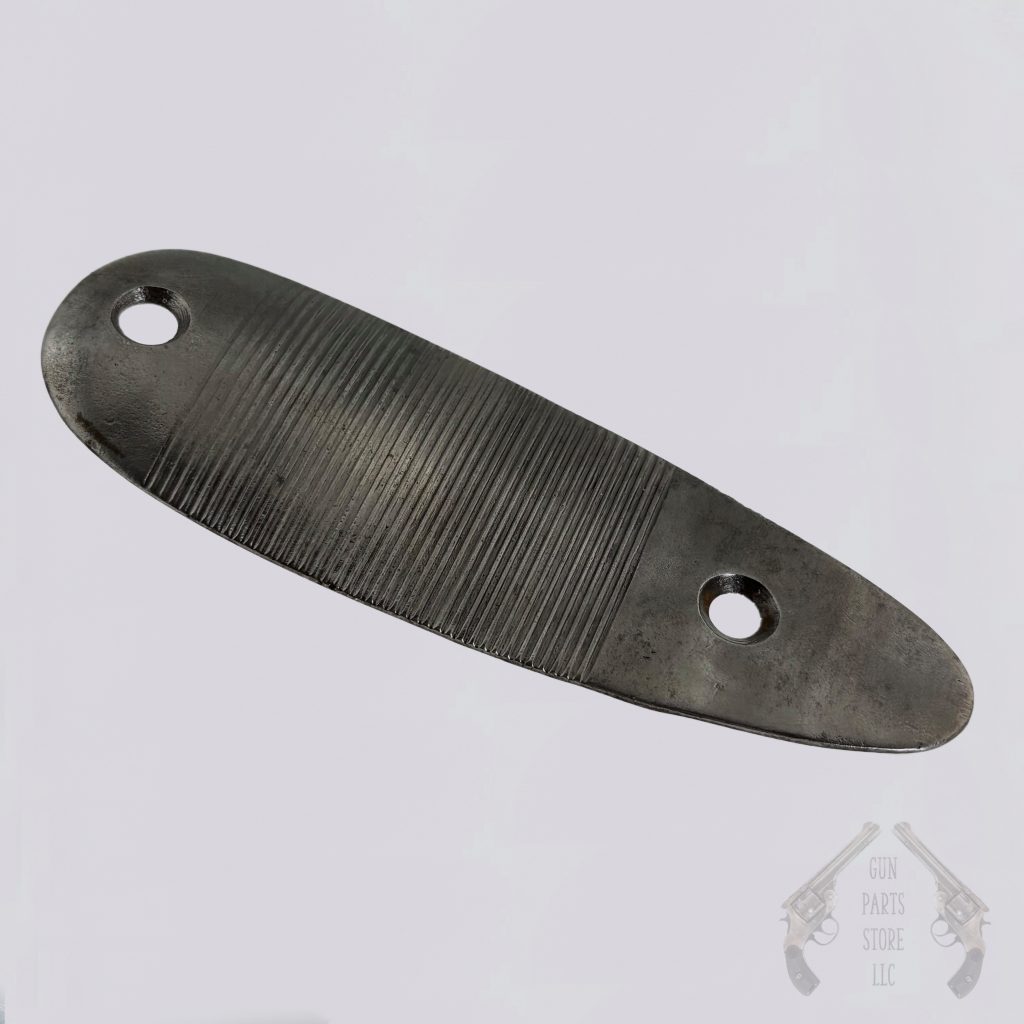 Buttplate – Stamped Steel Serrated – 5-1/16L, 1-5/8″ Wide, 3-5/16″ Holes