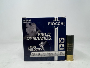 Fiocchi 12 Gauge Ammunition FI123HV6 3" #6 Shot 1-3/4 oz 1330fps 25 Rounds