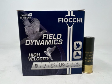 Fiocchi 12 Gauge Ammunition FI123HV5 3" 1-3/4oz 1330 fps #5 Shot 25 Rounds