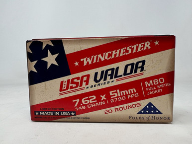 Winchester 7.62x51mm Ammunition USAVM80X 149 Grain M80 Limited Edition 20 Rounds