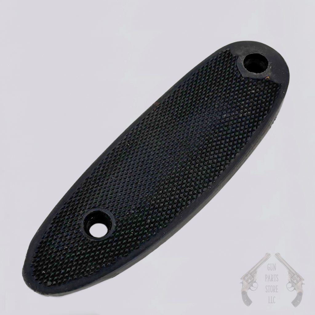 Buttplate – Checkered Hard Rubber – 4-15/16″L x 1-5/8″ W, 3-3/8″ holes