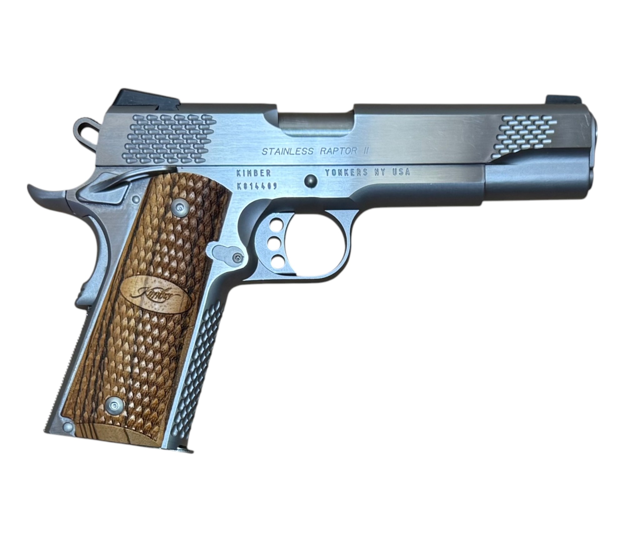 Used Kimber Stainless Raptor II 45 ACP 1911 Night Sights 5" Barrel 3200181