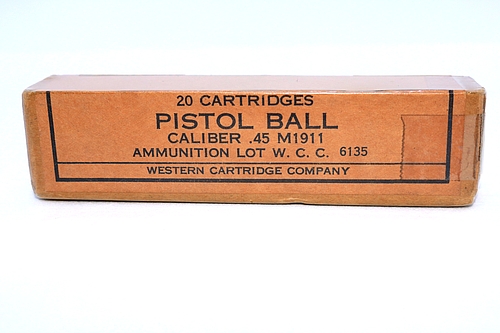 20 Rounds of Vintage Western Cartridge Company Pistol Ball Cartridges .45 Caliber M1911