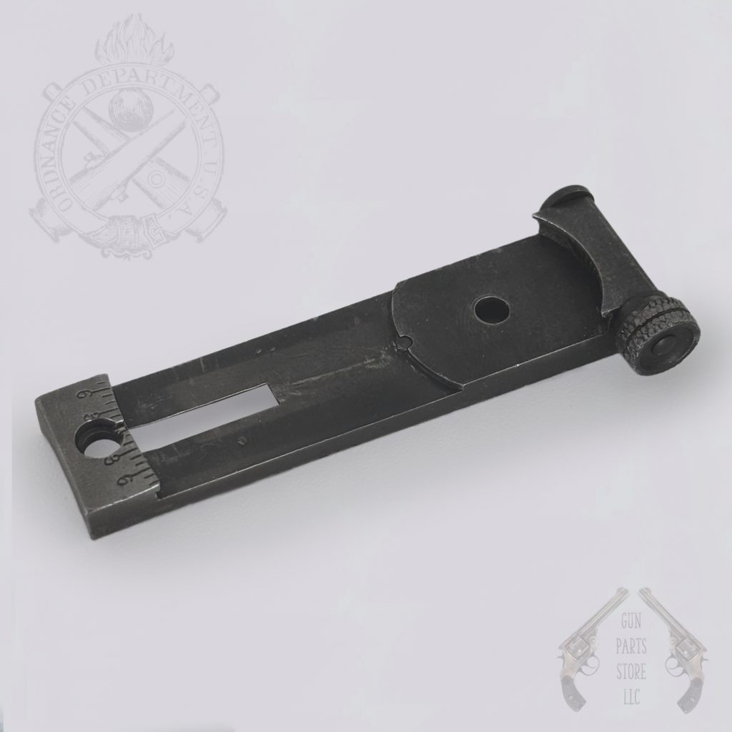 SPRINGFIELD Model 1884 Trapdoor Buffington Rear Sight Base & Windage Knob Assy