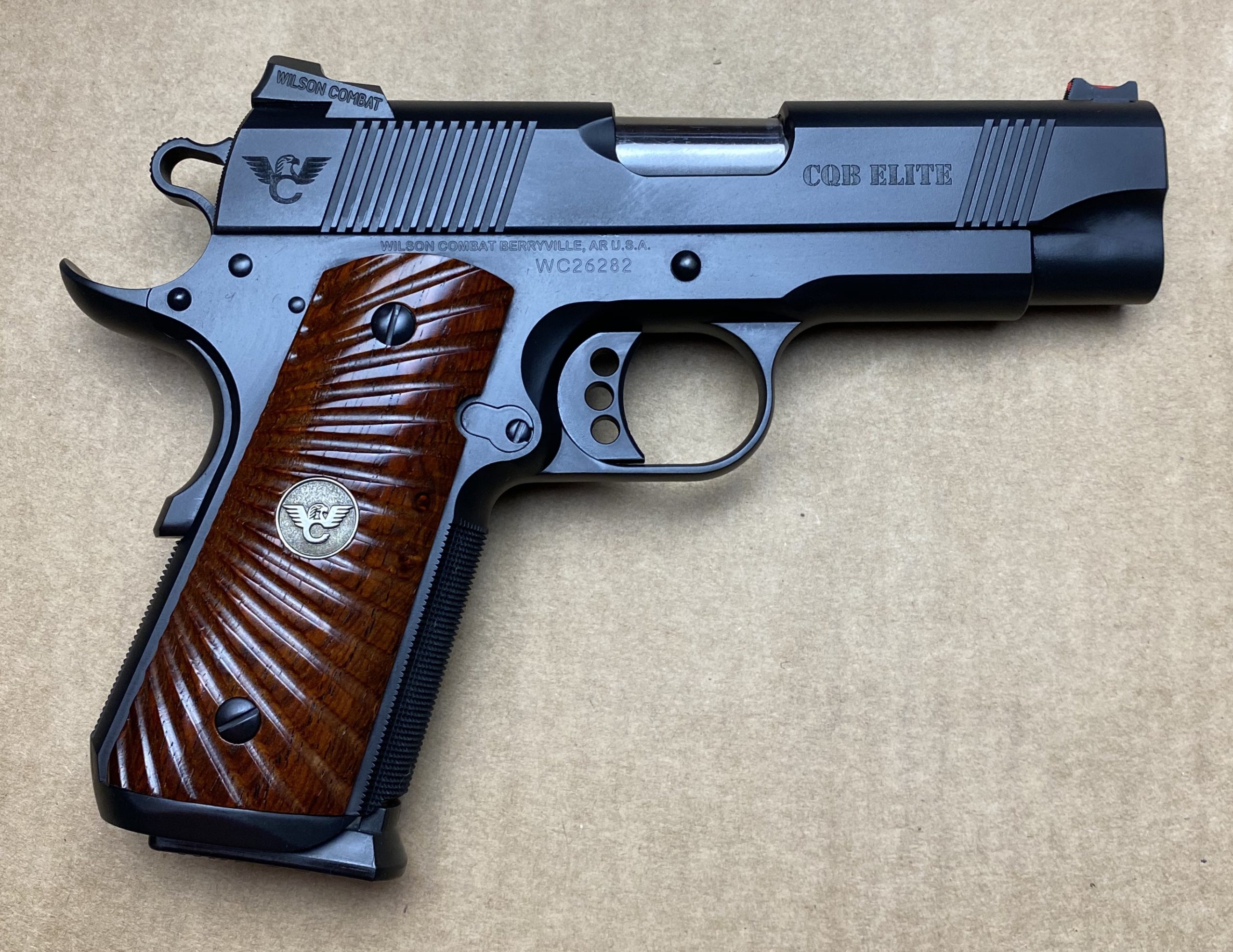 Wilson Combat CQB Elite Compact 9mm 1911 Cocobolo Grips CQBE-CP-9