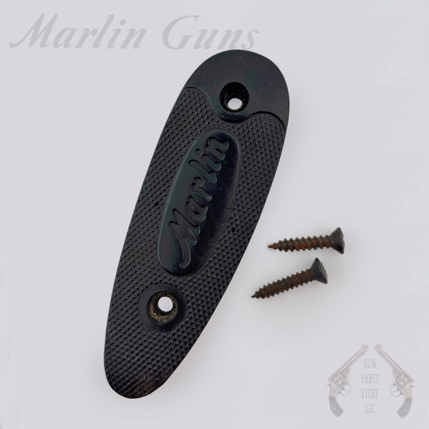 Marlin Rifle Buttplate — Marlin Marked, Screws Included, Previously Fitted