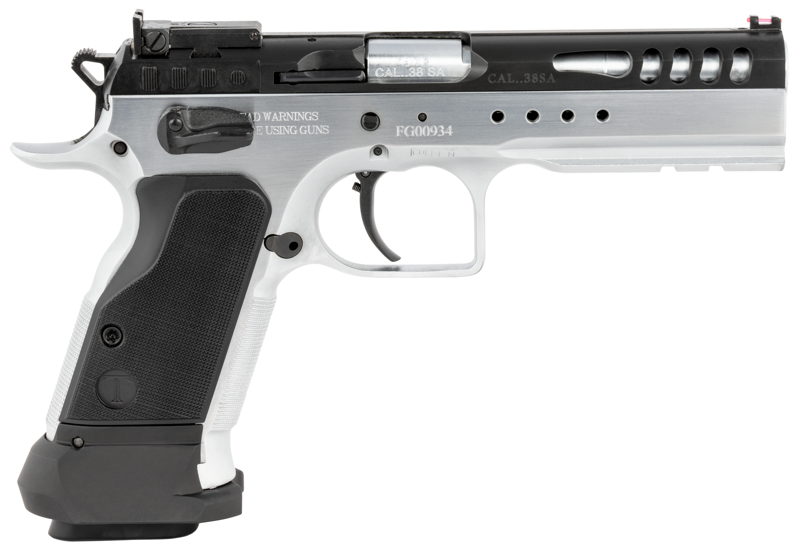 EAA Defiant Limited Master Pistol TFLIMMSTR38, 38 Super, 4.75in, Black Polymer, Hard Chrome Finish, 18 Rds