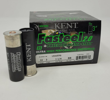Kent Cartridge Fasteel 12 Gauge Ammunition K1235FS36BB 3" 1-1/4oz 1500fps BB Shot 25 Rounds