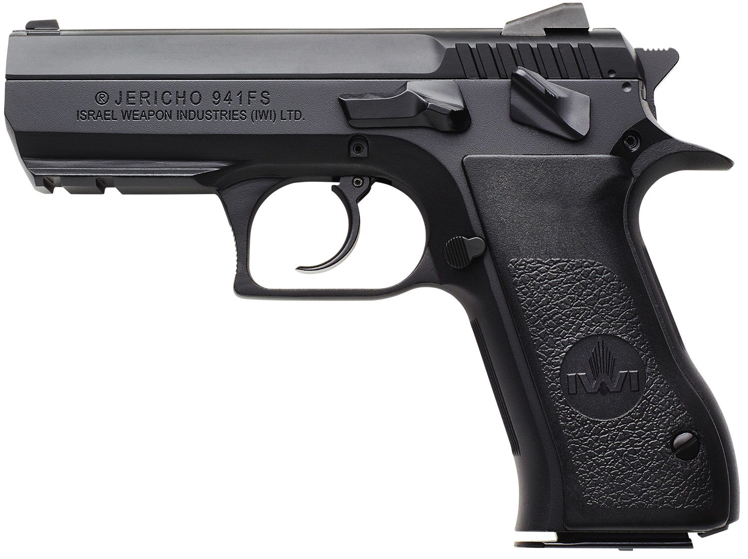 Israeli Weapon Industries Jericho 941 Pistol J941F9ORP, 9mm Luger, 4.40in, Black Textured Grips, 16 Rds
