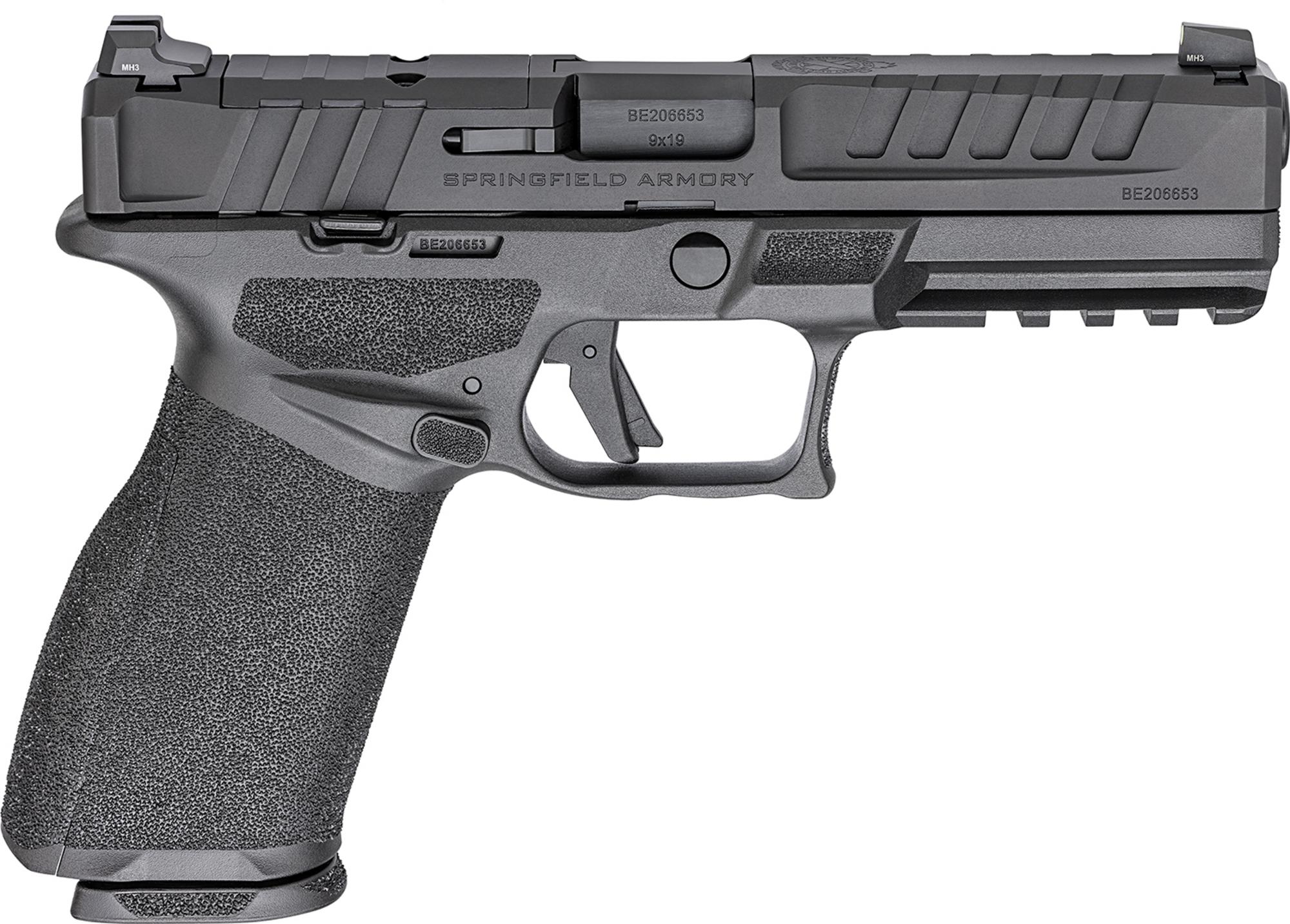 Springfield Echelon Pistol EC9459B3D15, 9mm, 4.5", Optic Ready, Black Interchangeable Backstrap Grips, Black Finish, 15 Rds
