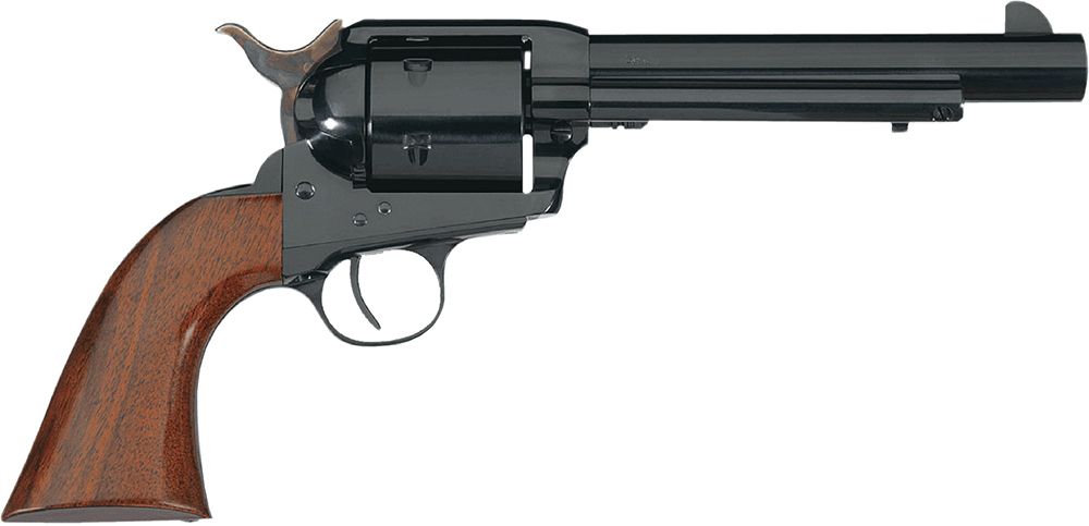 Taylors 1873 Cattleman Revolver 550428, 44 Rem Mag, 6in, Overall Blued Finish Steel & Walnut Army Size Grips, Blued Steel Finish, 6 Rds
