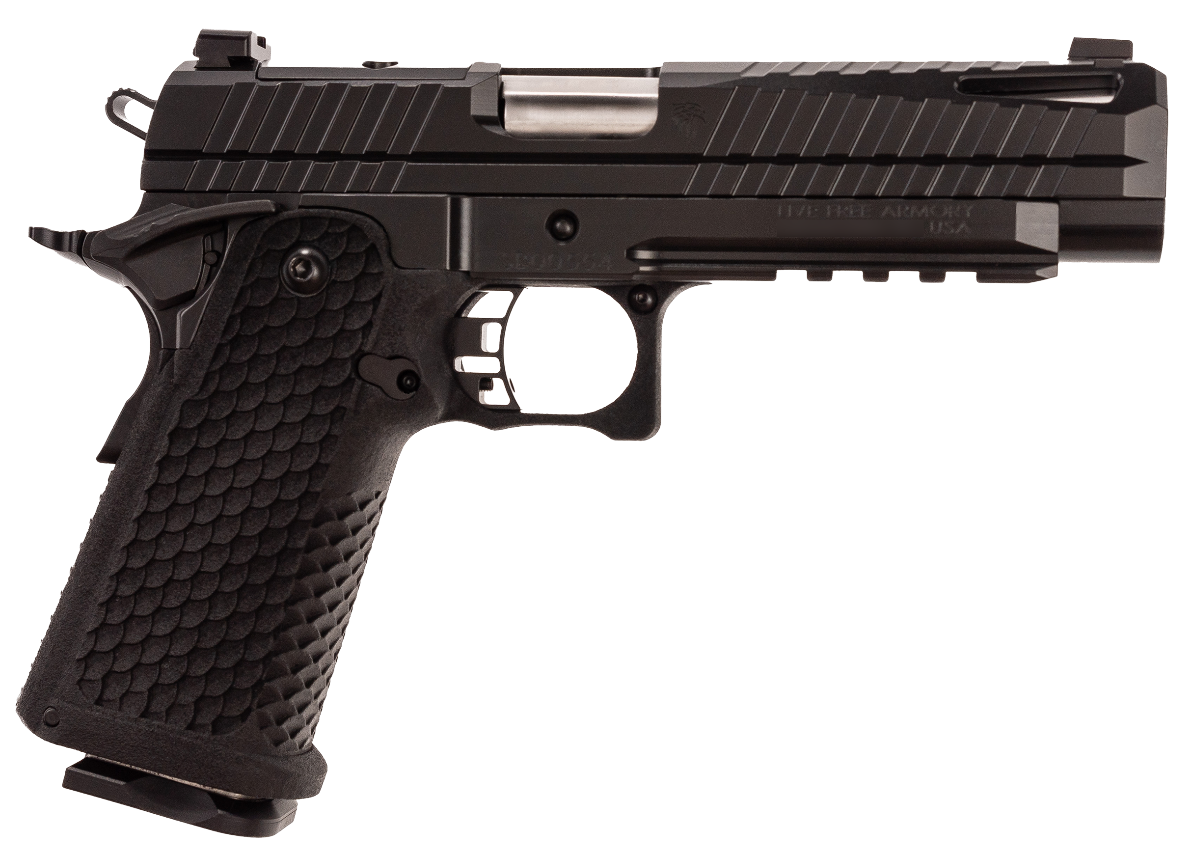 LIVE FREE ARMORY Apollo 11 Optic Ready Pistol LFAPF61201, 9mm Luger, 4.90in, Black Polymer, Elite Black Cerakote Finish, 17 Rds