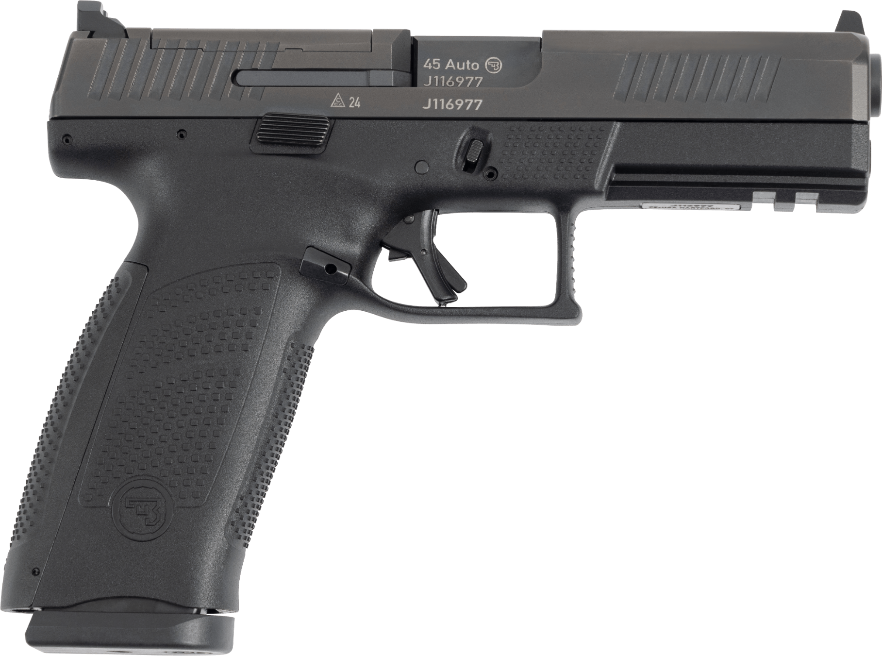 CZ-USA P-10 F F Optic Ready Pistol 91591, 45 ACP, 4.50in, Textured Grips, Black Finish, 13 Rds