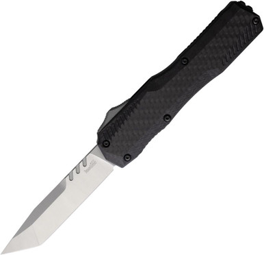 Kershaw Livewire Carbon Fiber OTF AUTO Knife - 3.35" CPM-MagnaCut Stonewashed Tanto Blade, Black Aluminum Handles with Carbon Fiber Top, Reversible Clip - 9000TCF