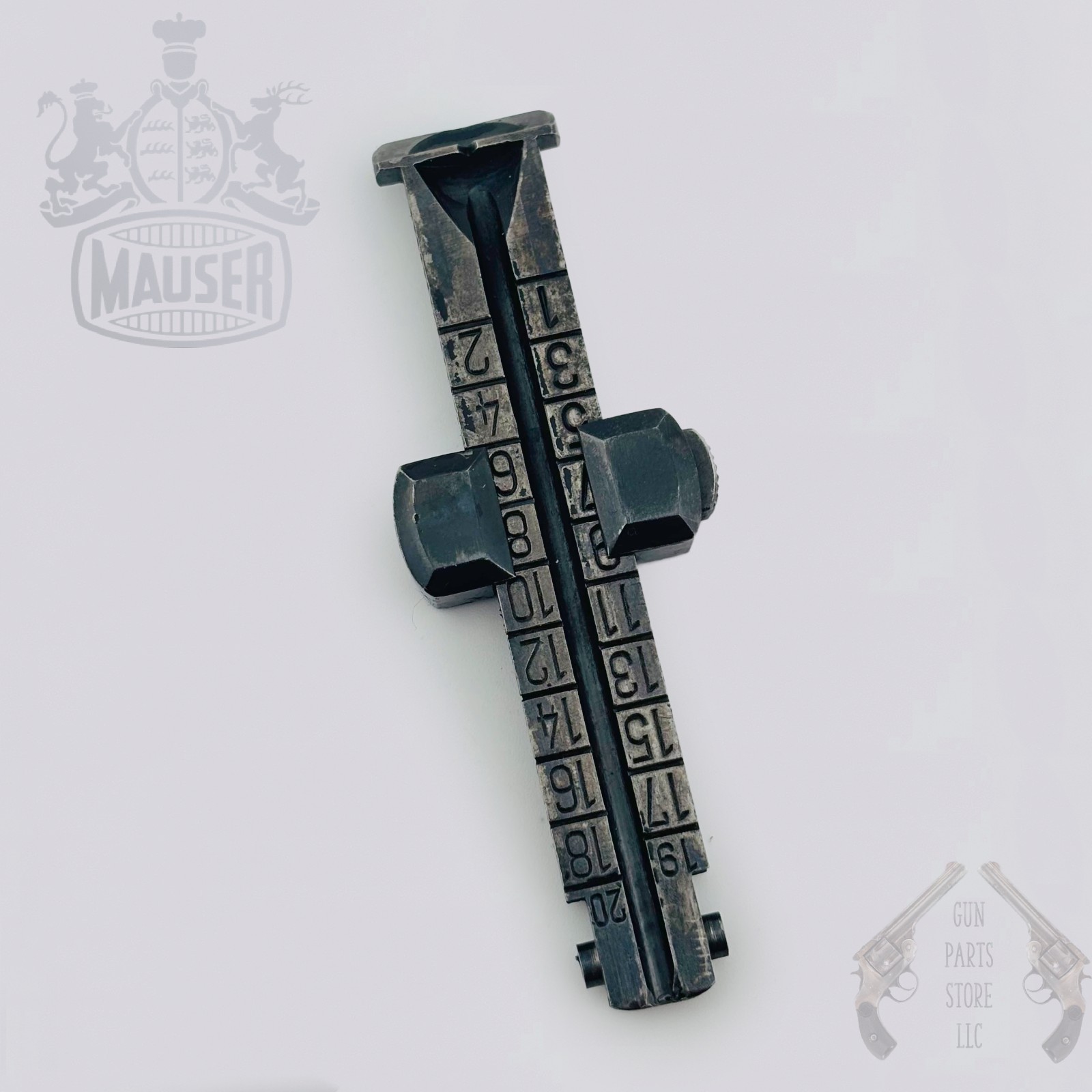 Kar 98K Mauser Rear Sight w/ Slide – WaA P/74 Pre WWII – Mauser Werke, Oberndorf
