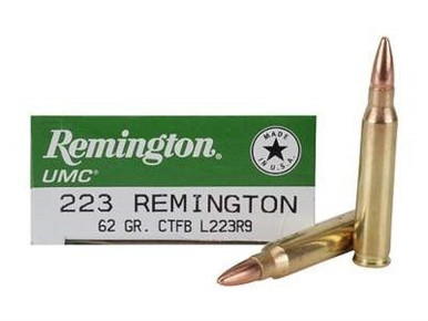 Remington 223 Rem L223R9 62 Grain Closed Tip Flat Base 20 rounds