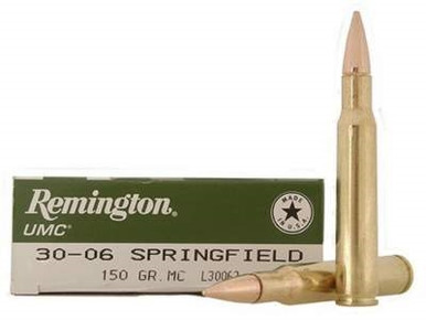 Remington 30-06 Ammunition L30062 150 Grain Full Metal Jacket 20 rounds