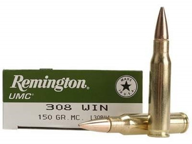 Remington 308 Win Ammunition L308W4 150 Grain Full Metal Jacket 20 rounds