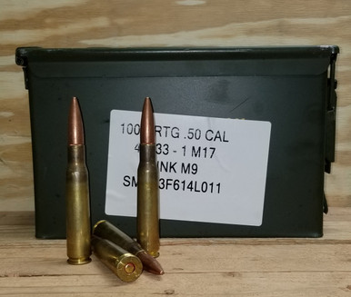 Federal 50 BMG Ammunition XM33 660 Grain Full Metal Jacket Ammo Can of 100 Rounds