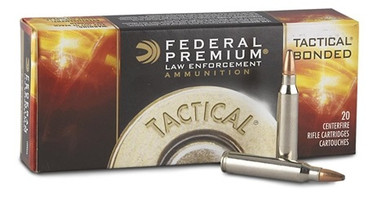 Federal 223 Rem Ammunition LE223T3 62 Grain Tactical Bonded Soft Point 20 Rounds