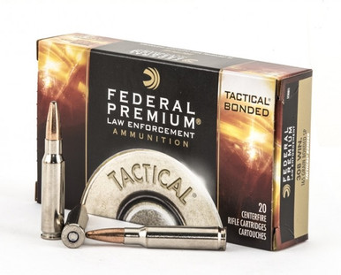 Federal Premium 308 Win Ammunition LE308T1 165 Grain Bonded Soft Point 20 Rounds