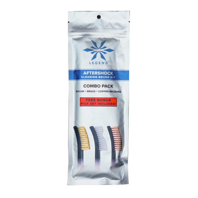 Legend Aftershock Cleaning Brush Kit - 3 Pack, (1) Nylon, (1) Brass, (1) Copper